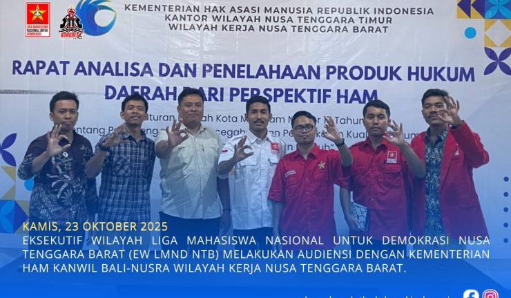 Audiensi Dengan Kementerian HAM Bali-Nusra, LMND NTB Dorong Pembangunan Dan Legislating Berbasis HAM