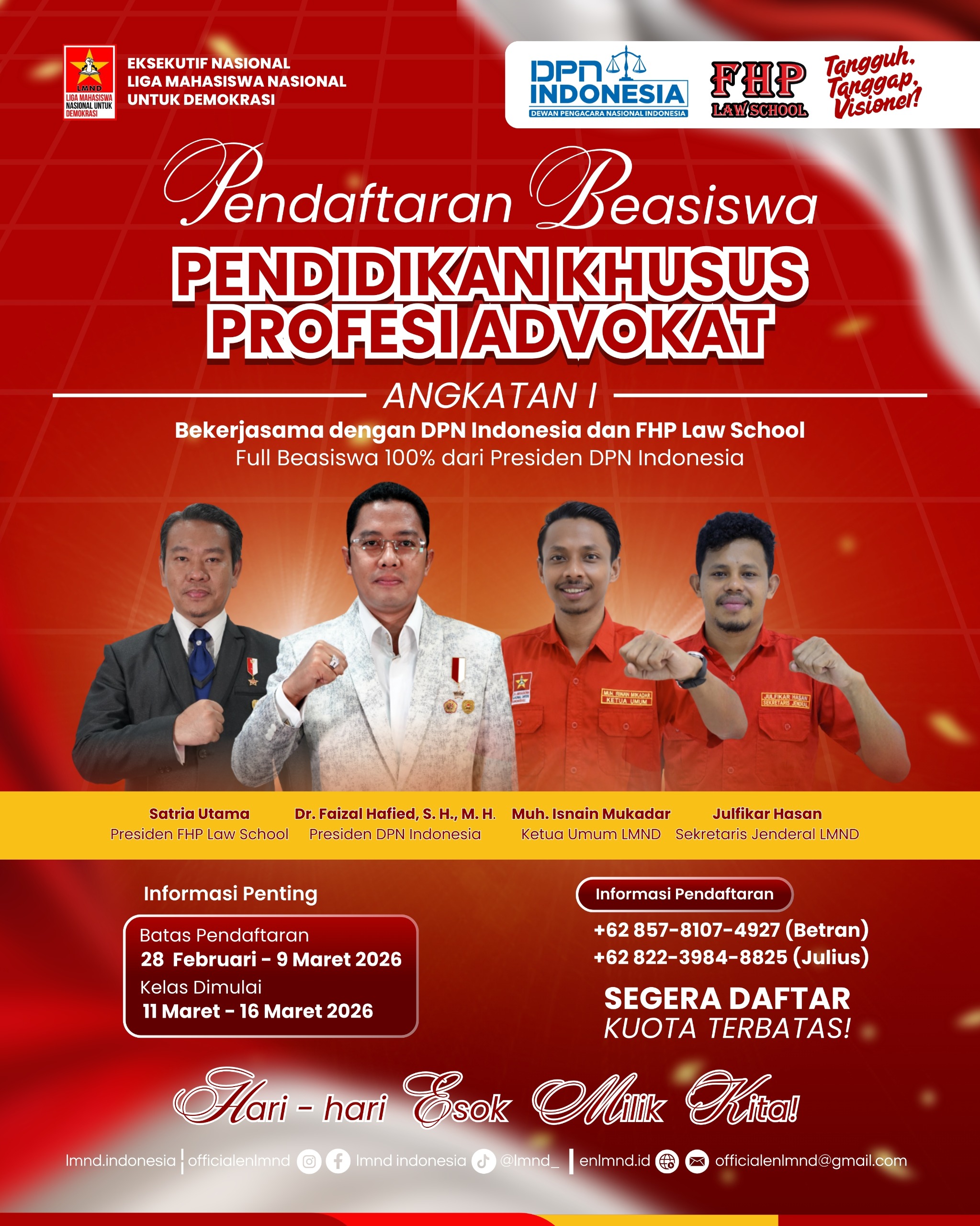 LMND Buka Pendaftaran Beasiswa PKPA untuk Meningkatkan Akses Pendidikan Profesi Advokat