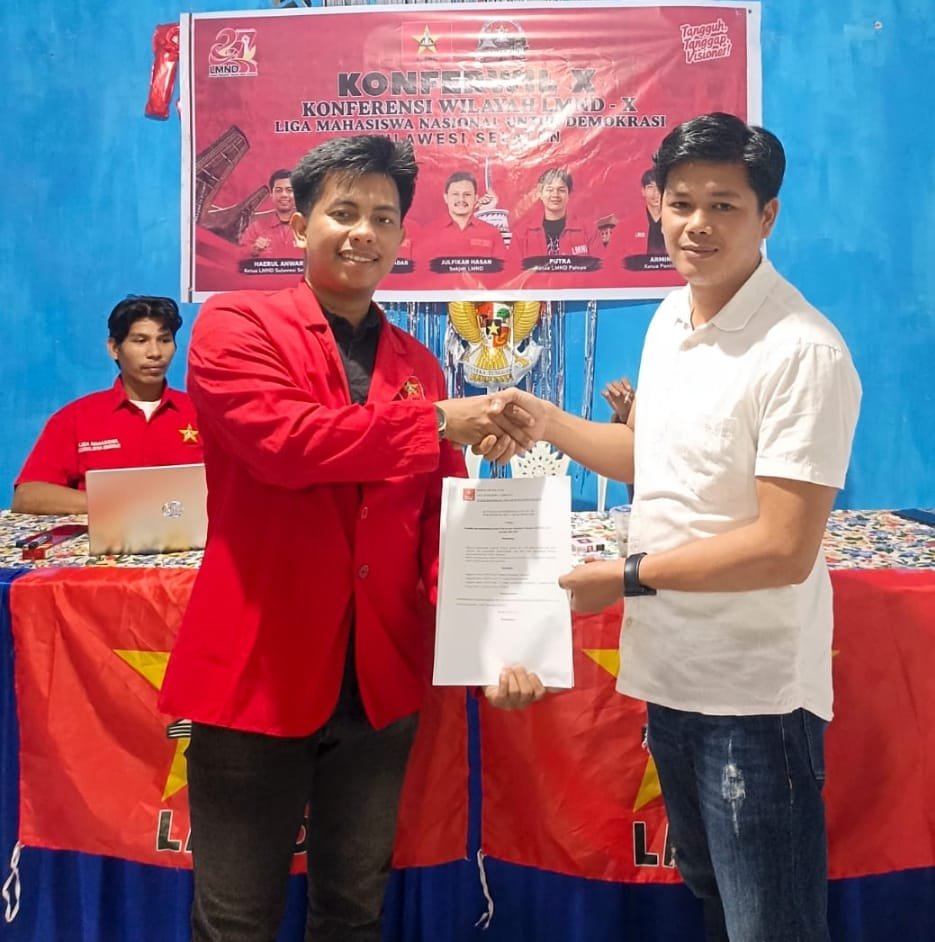 Bung Putra Terpilih Aklamasi Pimpin LMND Sulsel Periode 2026–2028