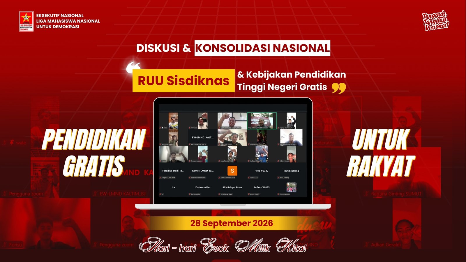 LMND Konsolidasikan Gerakan Pendidikan Gratis, Serukan Tuntutan 1+4